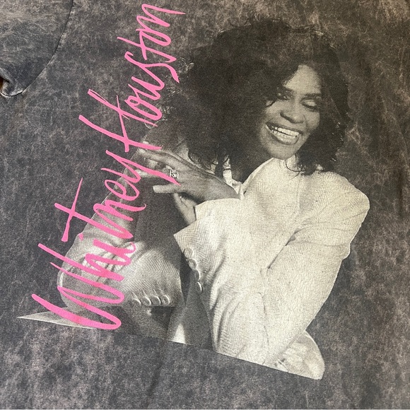 Whitney Houston Acid Wash Tie Dye T-Shirt - Picture 2 of 4